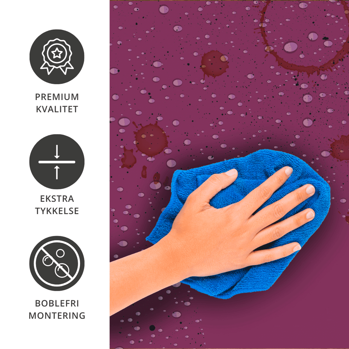 Premium Plomme matt kontaktplast