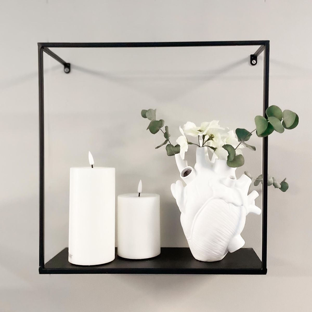 Hjertevase, hvit